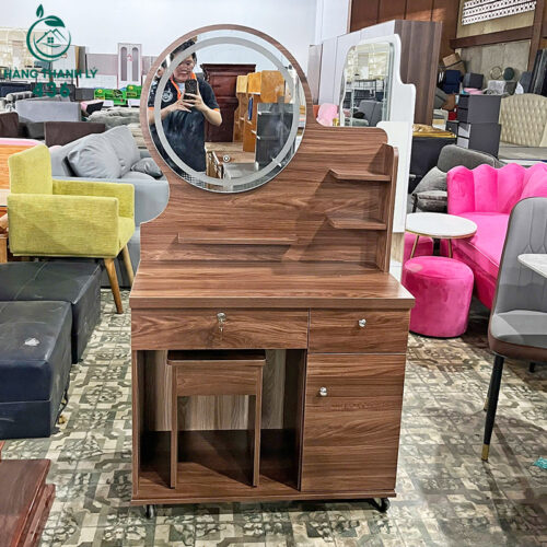 thanh ly ban trang diem go gan guong 2