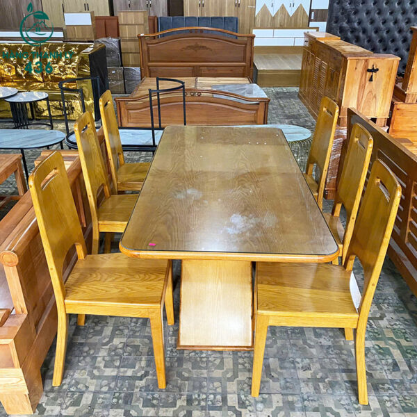 thanh ly bo ban an go soi chan chu x 6 ghe 4