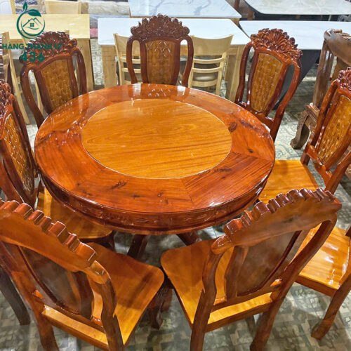 thanh ly bo ban ghe an go tram tron kieu co dien cao cap moi 99 2