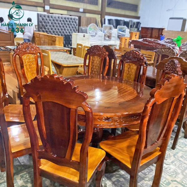 thanh ly bo ban ghe an go tram tron kieu co dien cao cap moi 99 3