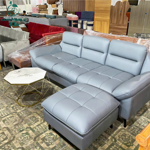 Thanh Lý Bộ Bàn Ghế Sofa Bọc Da Nhiều Màu Góc L Mới 99% (Nhiều Mẫu) 6 thanh ly bo ban ghe sofa boc da mau xam goc l moi 99 1