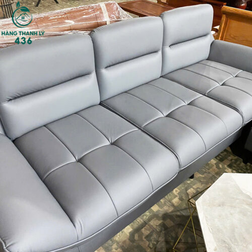 Thanh Lý Bộ Bàn Ghế Sofa Bọc Da Nhiều Màu Góc L Mới 99% (Nhiều Mẫu) 7 thanh ly bo ban ghe sofa boc da mau xam goc l moi 99 5