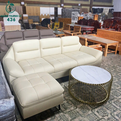 Thanh Lý Bộ Bàn Ghế Sofa Bọc Da Nhiều Màu Góc L Mới 99% (Nhiều Mẫu) 16 thanh ly bo ban ghe sofa boc da nhieu mau goc l moi 99 10