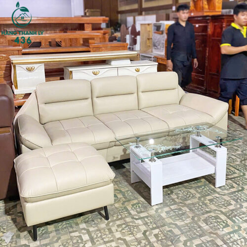 Thanh Lý Bộ Bàn Ghế Sofa Bọc Da Nhiều Màu Góc L Mới 99% (Nhiều Mẫu) 26 thanh ly bo ban ghe sofa boc da nhieu mau goc l moi 99 14