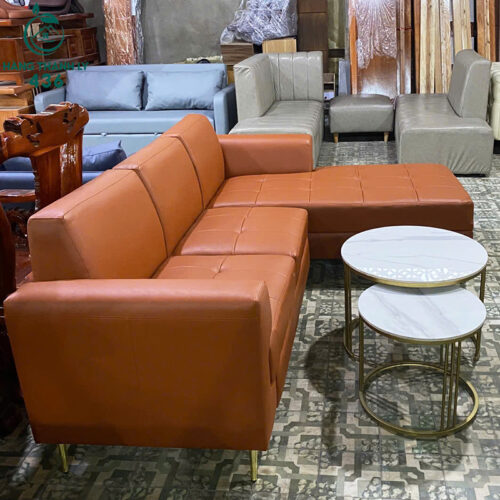 Thanh Lý Bộ Ghế Sofa Góc L Bọc Da Đệm Đóng Nút Mới 99% (Nhiều Mẫu) 9 thanh ly bo ghe sofa goc l boc da dem dong nut moi 99 nhieu mau 3