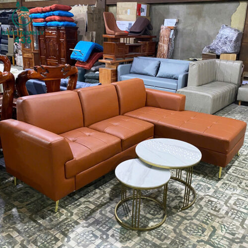 Thanh Lý Bộ Ghế Sofa Góc L Bọc Da Đệm Đóng Nút Mới 99% (Nhiều Mẫu) 8 thanh ly bo ghe sofa goc l boc da dem dong nut moi 99 nhieu mau 4