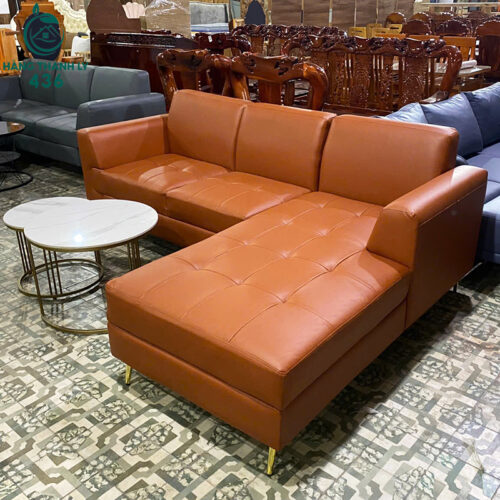 Thanh Lý Bộ Ghế Sofa Góc L Bọc Da Đệm Đóng Nút Mới 99% (Nhiều Mẫu) 7 thanh ly bo ghe sofa goc l boc da dem dong nut moi 99 nhieu mau 5