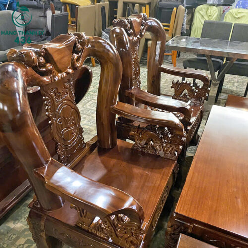 Thanh Lý Bộ Salon Gỗ Tràm Đào Tay 12 Chạm Khắc Tinh Xảo Mới 99% 7 thanh ly bo salon go tram dao tay 12 cham khac tinh xao moi 99 8