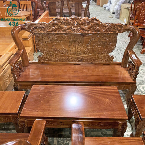 Thanh Lý Bộ Salon Gỗ Tràm Tay 10 Chạm Bát Tiên Mới 99% 13 thanh ly bo salon go tram tay 10 cham bat tien moi 99 12