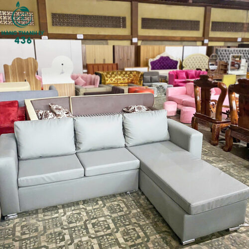 thanh ly bo sofa goc l boc da mau xam tron 3