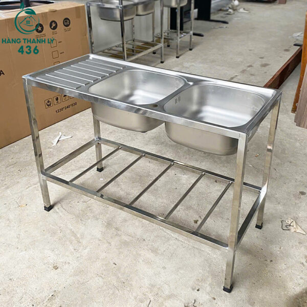 thanh ly bon rua inox 2 hoc lien ke 3