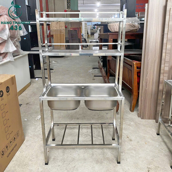 thanh ly chau rua doi inox gan ke phan tang 1