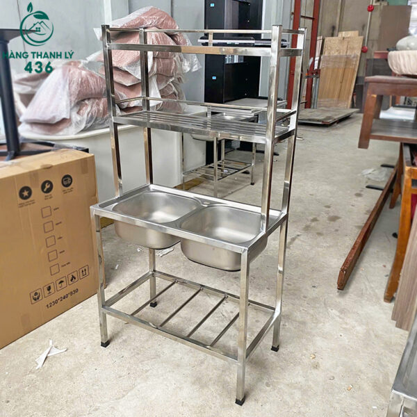 thanh ly chau rua doi inox gan ke phan tang 2