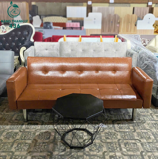 thanh ly sofa bed boc da mau nau cao cap co tay vin moi 99 2