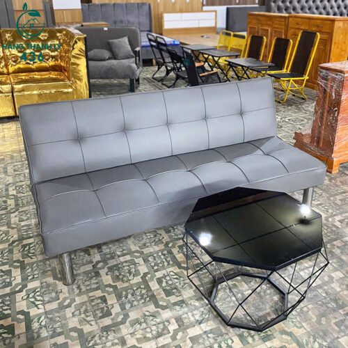 thanh ly sofa bed boc da mau xam khong tay hien dai moi 99 2