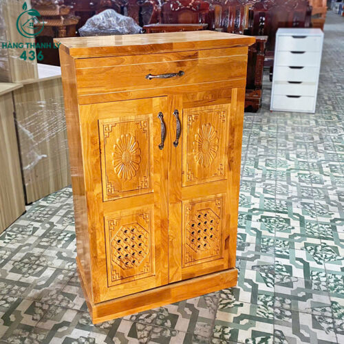 Thanh Lý Tủ Giày Dép Gỗ 2 Cánh Chạm Khắc Tinh Xảo Mới 99% 5 thanh ly tu giay dep go 2 canh cham khac tinh xao moi 99 1