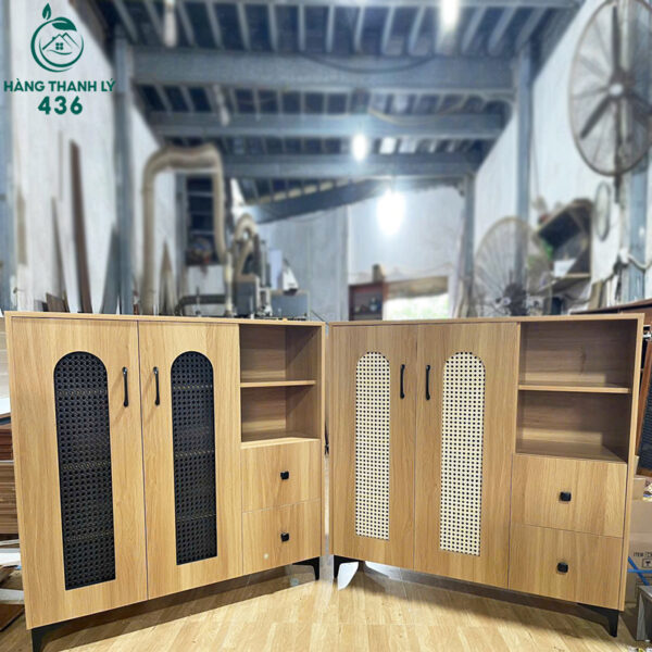 thanh ly tu giay dep go 2 canh co ngan keo moi 99 nhieu mau 1