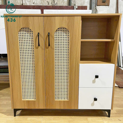 thanh ly tu giay dep go 2 canh co ngan keo moi 99 nhieu mau 12