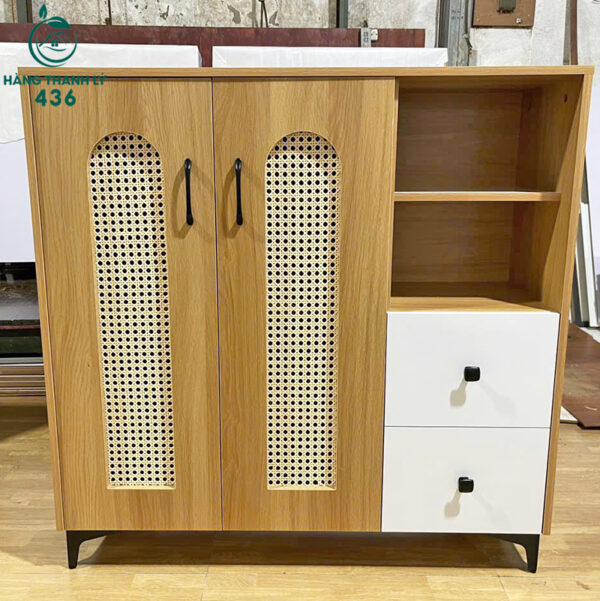 thanh ly tu giay dep go 2 canh co ngan keo moi 99 nhieu mau 12