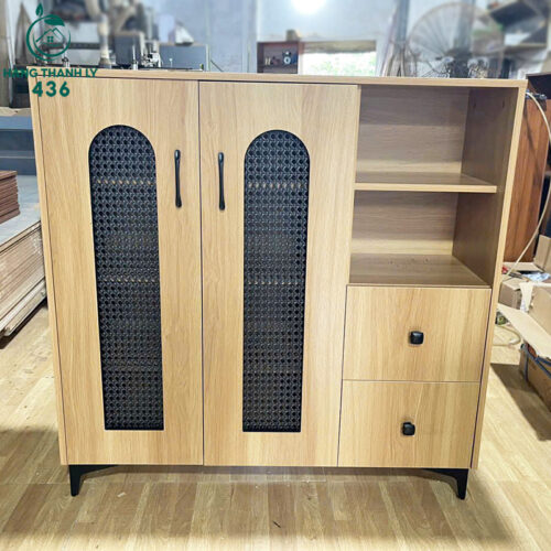 thanh ly tu giay dep go 2 canh co ngan keo moi 99 nhieu mau 13