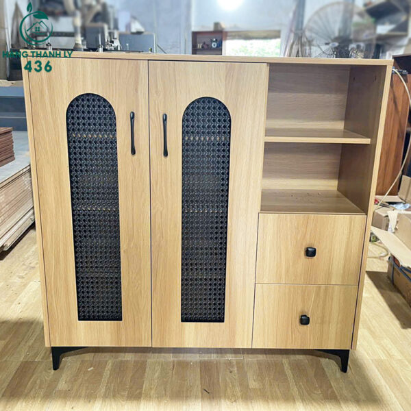 thanh ly tu giay dep go 2 canh co ngan keo moi 99 nhieu mau 13