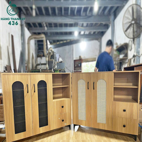 thanh ly tu giay dep go 2 canh co ngan keo moi 99 nhieu mau 14