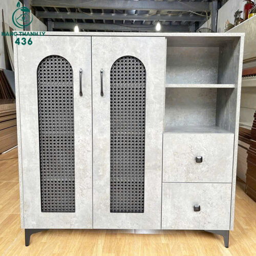 thanh ly tu giay dep go 2 canh co ngan keo moi 99 nhieu mau 3