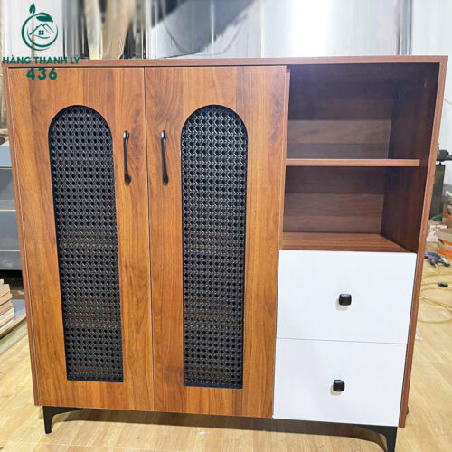 thanh ly tu giay dep go 2 canh co ngan keo moi 99 nhieu mau 8