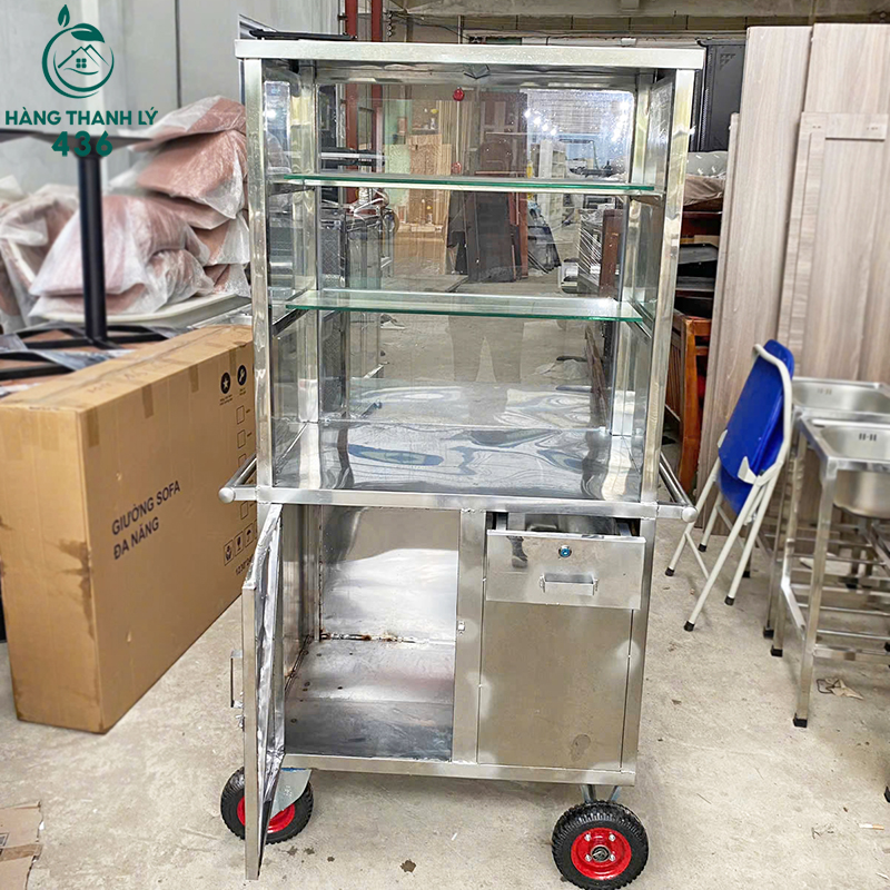 thanh-ly-xe-ban-hang-inox-80cm-hang-dep-moi-99-1 Thanh Lý Xe Bán Hàng Inox 80CM Hàng Đẹp Mới 99%