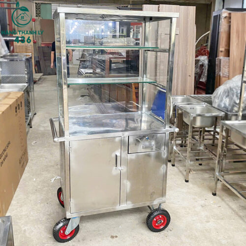 thanh ly xe ban hang inox 80cm hang dep moi 99 2