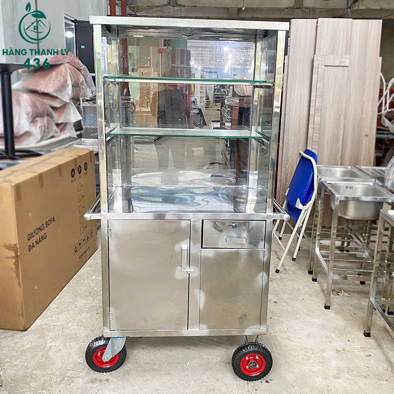 thanh-ly-xe-ban-hang-inox-80cm-hang-dep-moi-99-4 Thanh Lý Xe Bán Hàng Inox 80CM Hàng Đẹp Mới 99%