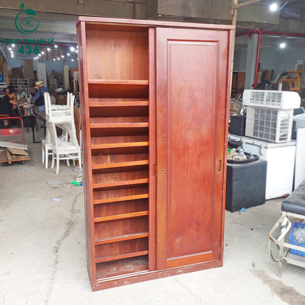 tu giay go cu 1m2x2m canh lua nhieu ngan tien loi 2