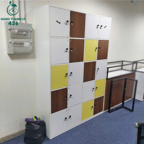 Tủ Locker Cũ 20 Ô Thiết Kế Nhiều Màu Sắc Đẹp Mắt 3 tu locker cu 20 o thiet ke nhieu mau sac dep mat 2