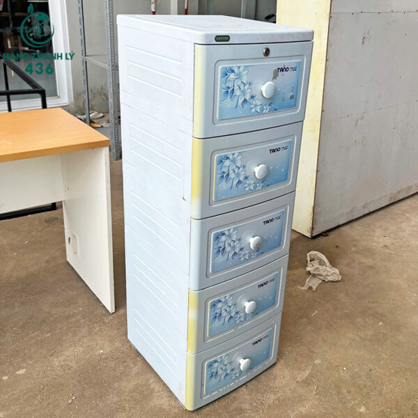 tu nhua duy tan cu 5 ngan keo mau xanh gia tot 1