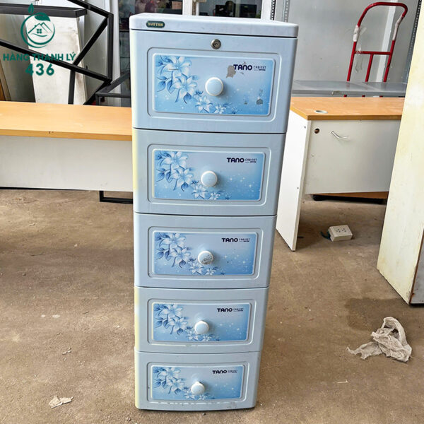 tu nhua duy tan cu 5 ngan keo mau xanh gia tot 2