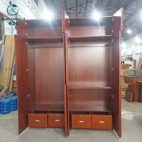 Tủ Quần Áo Gỗ Cũ 1M8x2M3 Hàng Đẹp Nhiều Ngăn Tiện Lợi 3 tu quan ao go cu 1m8x2m3 hang dep nhieu ngan tien loi 4