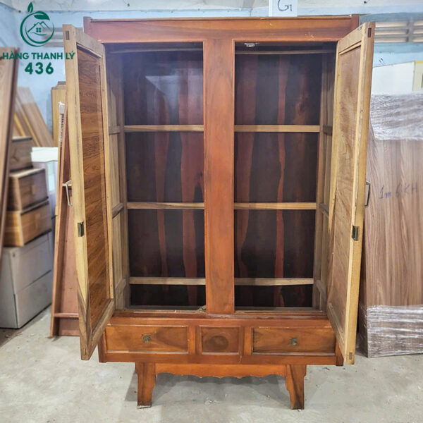 tu quan ao go cu 2 canh lon 1m22x1m9 hang dep 1