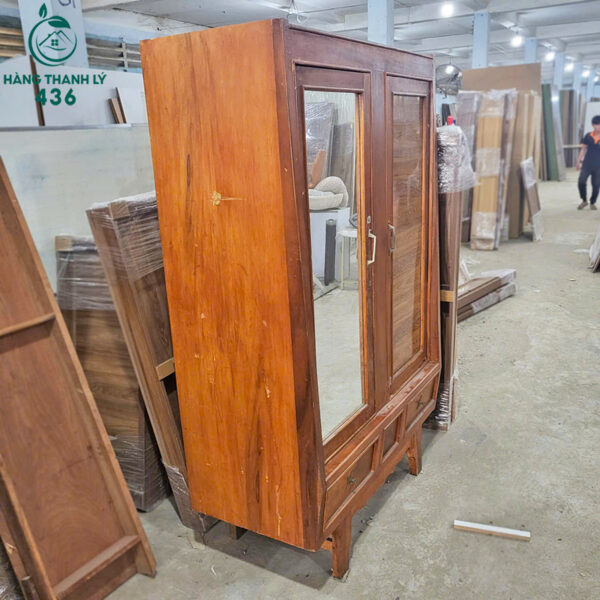 tu quan ao go cu 2 canh lon 1m22x1m9 hang dep 2