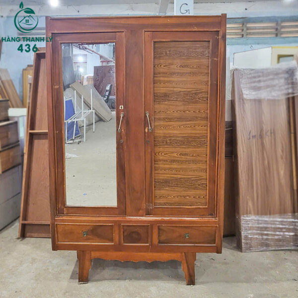 tu quan ao go cu 2 canh lon 1m22x1m9 hang dep 5