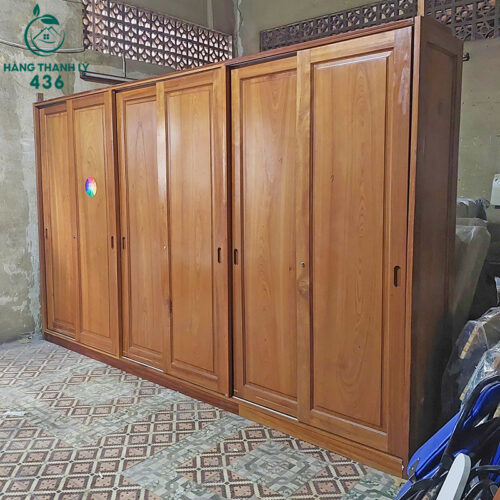 Tủ Quần Áo Gỗ Tự Nhiên Cũ 3M6x2M29 Rộng Rãi Giá Tốt 4 tu quan ao go tu nhien cu 3m6x2m29 rong rai gia tot 2