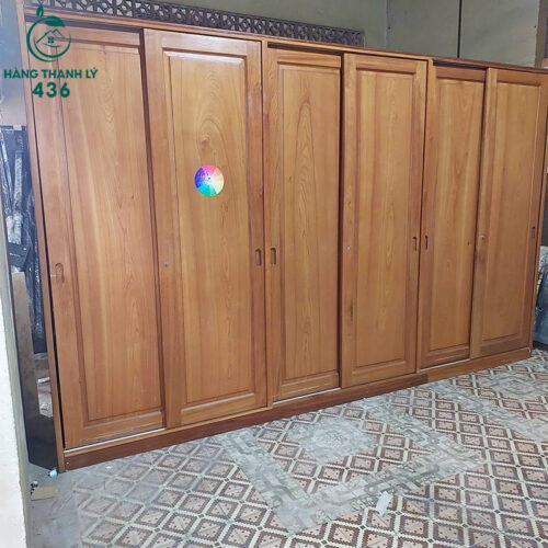 Tủ Quần Áo Gỗ Tự Nhiên Cũ 3M6x2M29 Rộng Rãi Giá Tốt 5 tu quan ao go tu nhien cu 3m6x2m29 rong rai gia tot 4