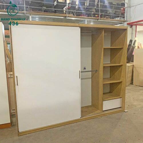 Tủ Quần Áo Hai Cánh Lùa Cũ 2M4x2M Hàng Đẹp Giá Tốt 3 tu quan ao hai canh lua cu 2m4x2m hang dep gia tot 2