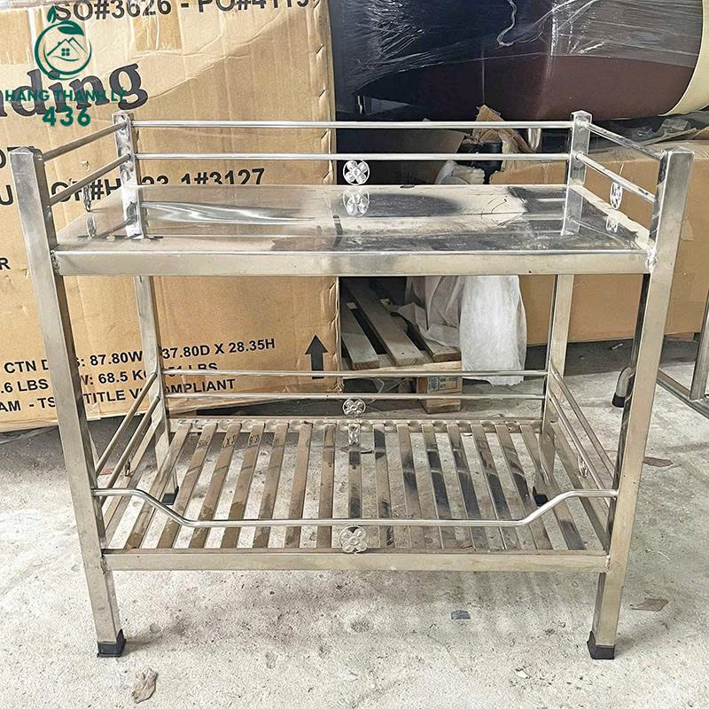 Ke-De-Do-Inox-Cu-2-Tang-Gia-Re-1 Kệ Inox Cũ 2 Tầng Giá Rẻ