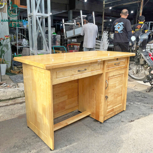 Bàn Giám Đốc Mini Cũ 1M2x60CM Màu Gỗ Sáng 4 ban giam doc mini cu 1m2x60cm mau go sang 3