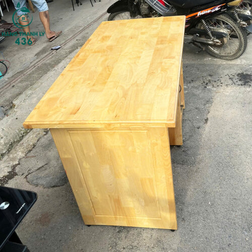 Bàn Giám Đốc Mini Cũ 1M2x60CM Màu Gỗ Sáng 5 ban giam doc mini cu 1m2x60cm mau go sang 4