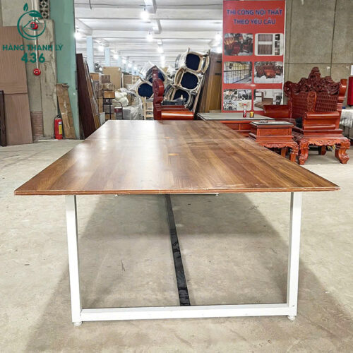 Bàn Họp Cũ Thiết Kế Chân Sắt 1M2x3M 6 ban hop cu thiet ke chan sat 1m2x3m 1