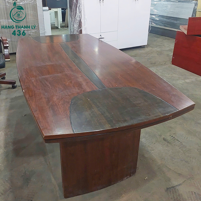 ban-hop-go-cu-1mx2m-thiet-ke-phoi-den-rong-rai-3 Bàn Họp Gỗ 1Mx2M Thiết Kế Phối Đen Rộng Rãi Tồn Kho Mới 99%