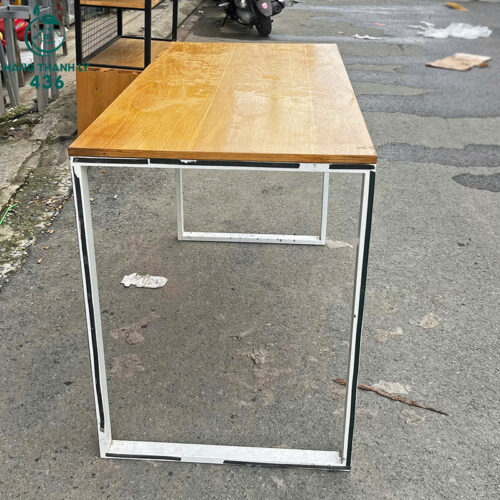 ban lam viec cu 1m2x80cm mat go mau vang sang hien dai 3