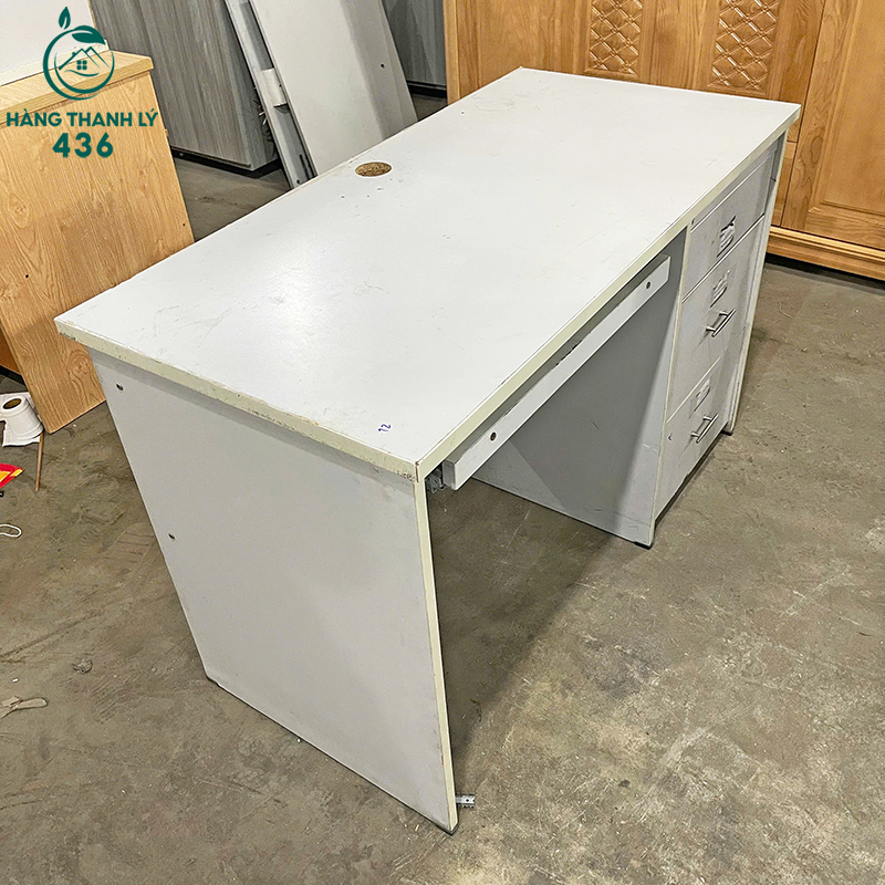 Bàn Làm Việc Cũ Màu Trắng 60CMx1M2 Có Hộc Kéo 3 Ngăn ban-lam-viec-cu-mau-trang-60cmx1m2-co-hoc-keo-3-ngan-5 Bàn Làm Việc Cũ Màu Trắng 60CMx1M2 Có Hộc Kéo 3 Ngăn