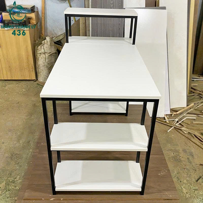 ban-lam-viec-khung-lien-ke-1m2x1m-moi-90-5 Bàn Làm Việc Khung Liền Kệ 1M2x1M Mới 99%